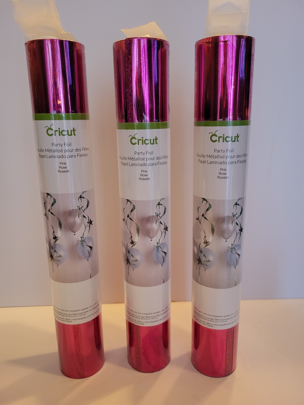 Cricut Pink Party Foil Rolls - Metallic Pink (Set of 3)